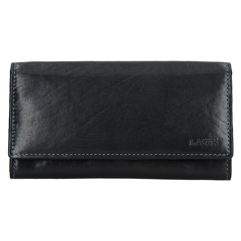 Dámská kožená peněženka Lagen Ebony - černá