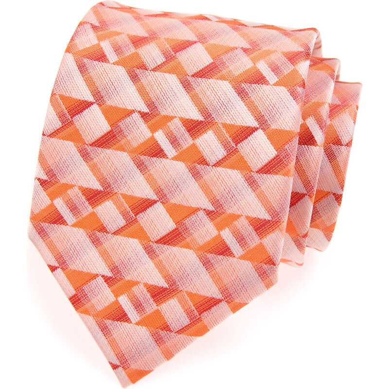 Avantgard Oranžová kravata s mozaikou