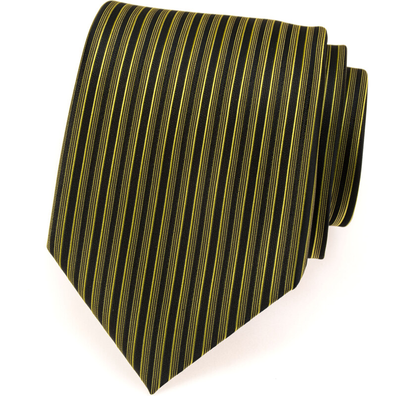 Avantgard Tmavě zelená luxusní kravata se svislými proužky