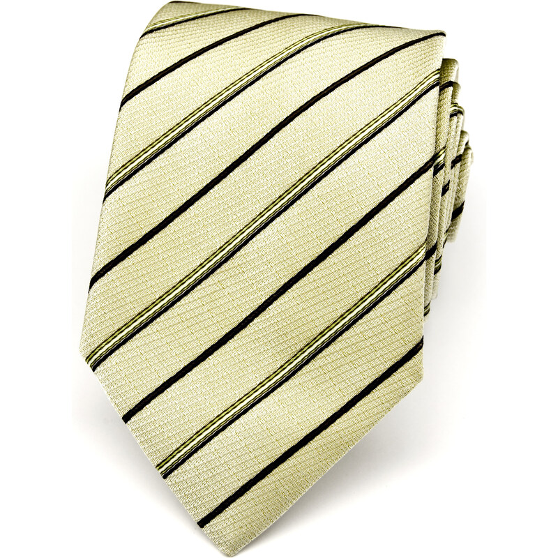 Avantgard Olivová kravata s proužky