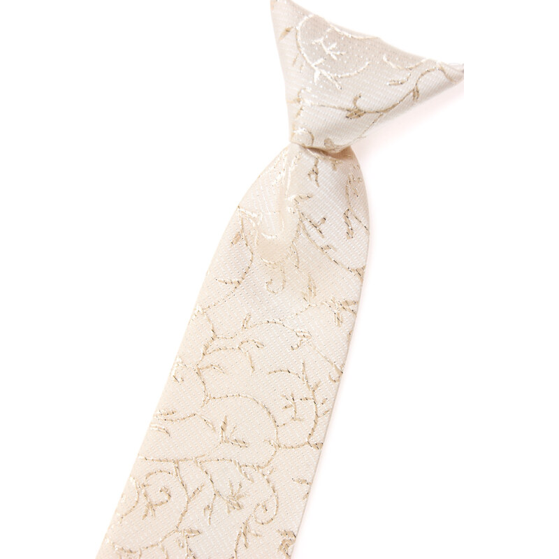 Avantgard Smetanová chlapecká kravata se třpytivým květovaným vzorem