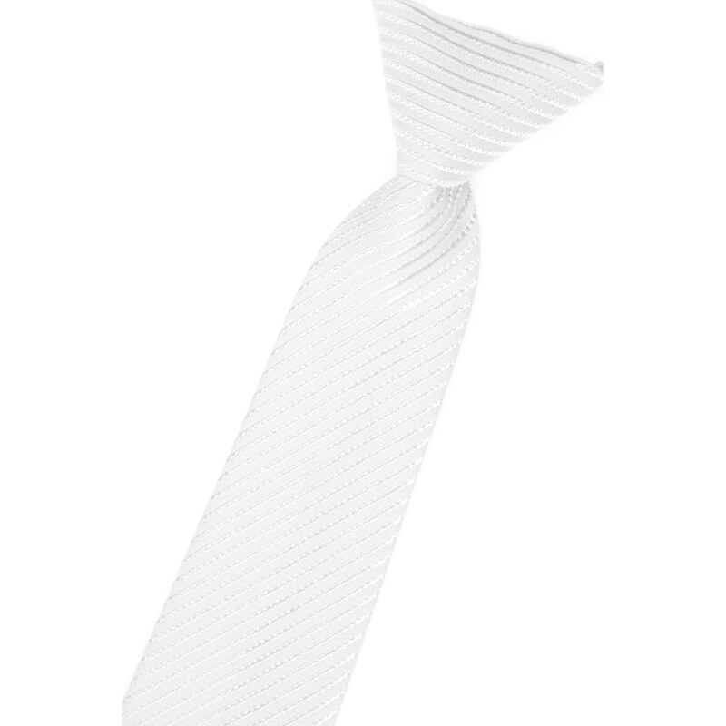 Avantgard Bílá chlapecká kravata s nenápadnými proužky