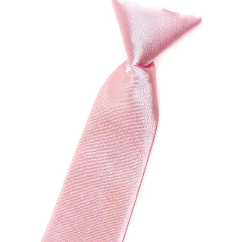 Avantgard Světle růžová chlapecká lesklá kravata
