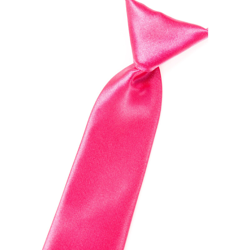 Avantgard Zářivě růžová chlapecká jednobarevná kravata