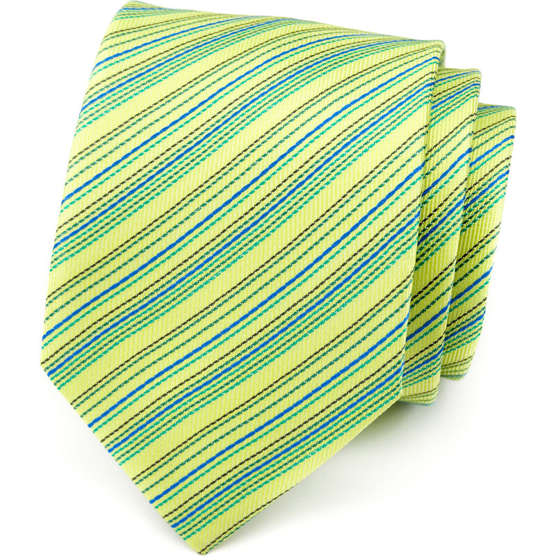 Avantgard Proužkovaná světle zelená kravata