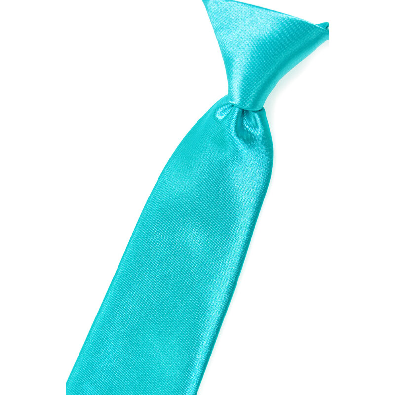 Avantgard Tyrkysová dětská lesklá kravata