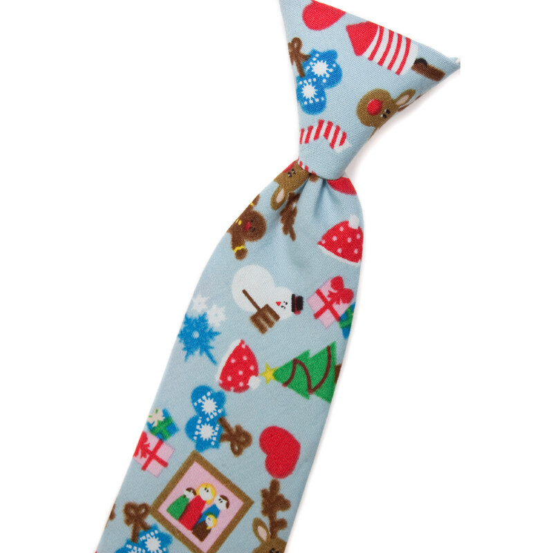 Avantgard Světle modrá dětská vánoční kravata