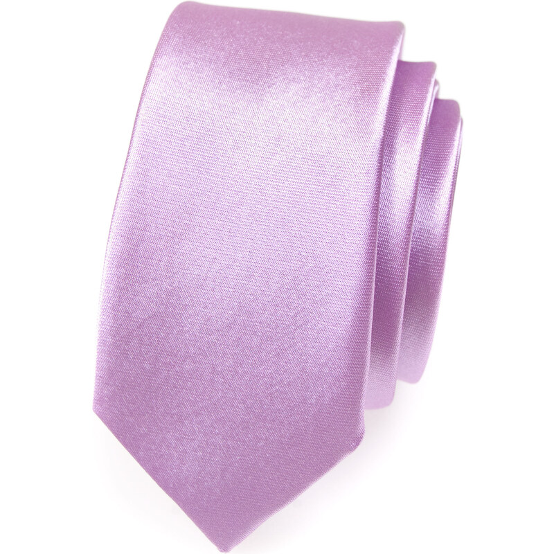 Avantgard Světle fialová SLIM kravata