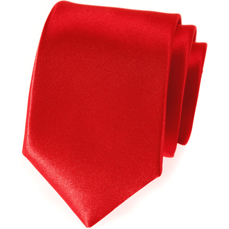 Avantgard Červená luxusní kravata bez vzoru