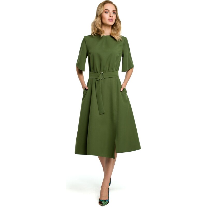 Elegantní šaty MOE 396 zelené