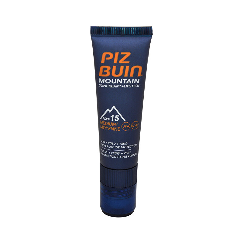 Piz Buin Sluneční krém SPF 15 a ochranný balzám na rty SPF 30 2 v 1 (Mountain Combi "2 in 1" Sun Cream a Lipstick) 20 ml + 2,3 ml