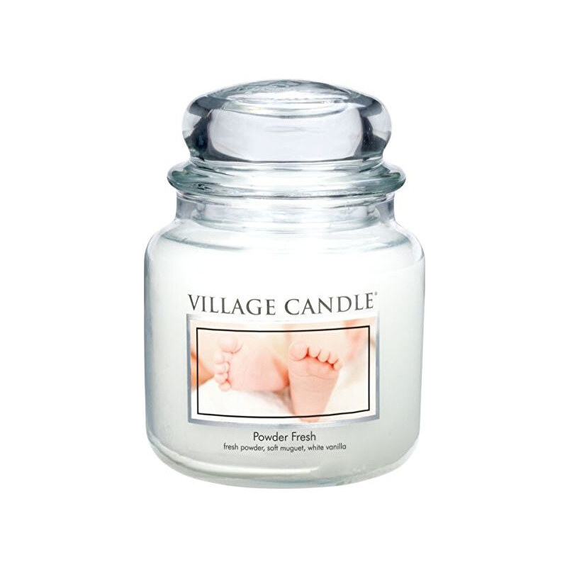 Village Candle Vonná svíčka ve skle Pudrová svěžest (Powder Fresh) 397 g