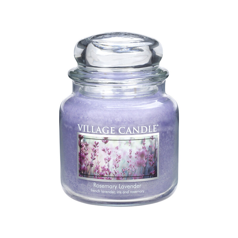 Village Candle Vonná svíčka ve skle Rozmarýn a levandule (Rosemary Lavender) 397 g
