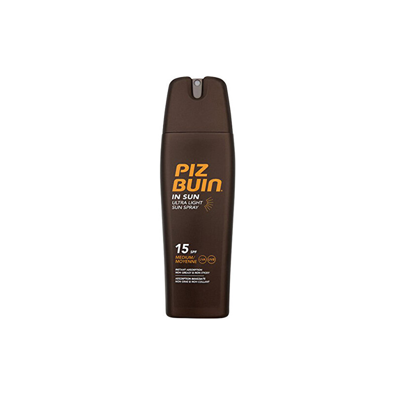 Piz Buin Sprej na opalování SPF 15 (In Sun Ultra Light Sun Spray) 200 ml