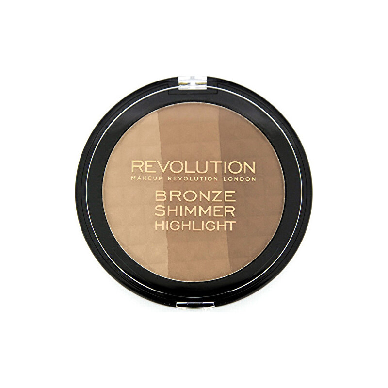 Makeup Revolution Bronzující pudr a rozjasňovač v jednom (Ultra Bronze Shimmer and Highlighter)