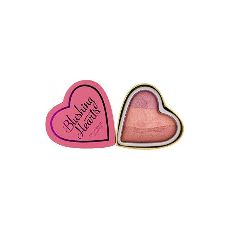 Makeup Revolution Srdcová tvářenka Vášnivé srdce I LOVE MAKEUP (Hearts Blusher Candy Queen of Hearts) 10 g