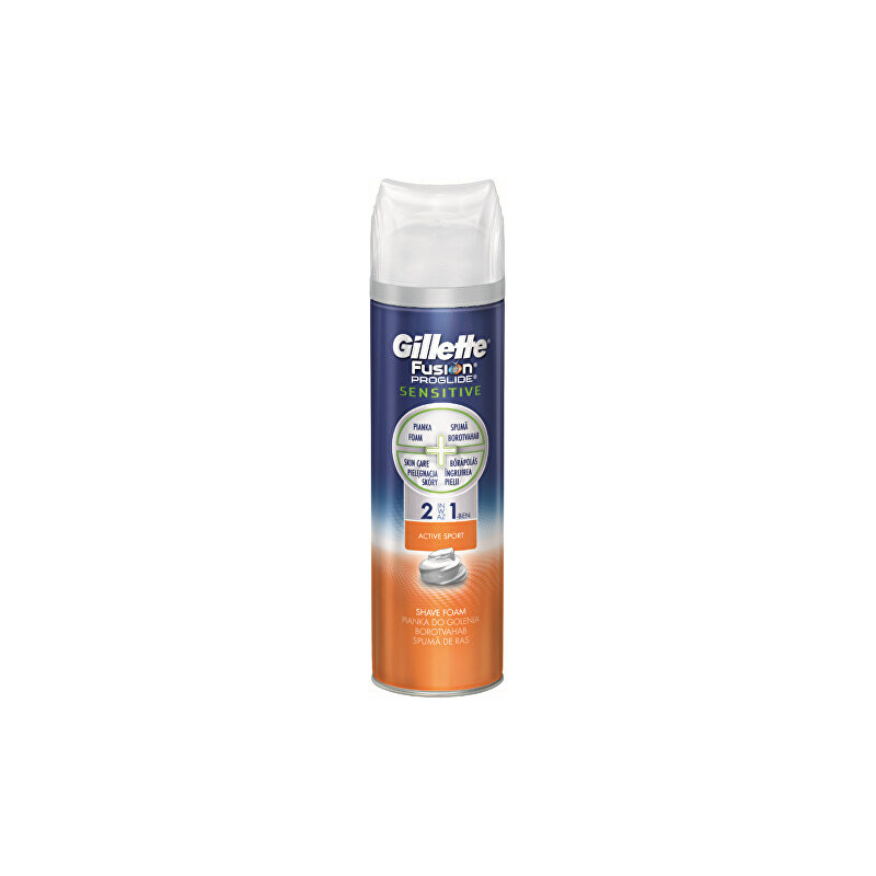 Gillette Pěna na holení 2 v 1 Fusion Proglide Sensitive Activ Sport 250 ml