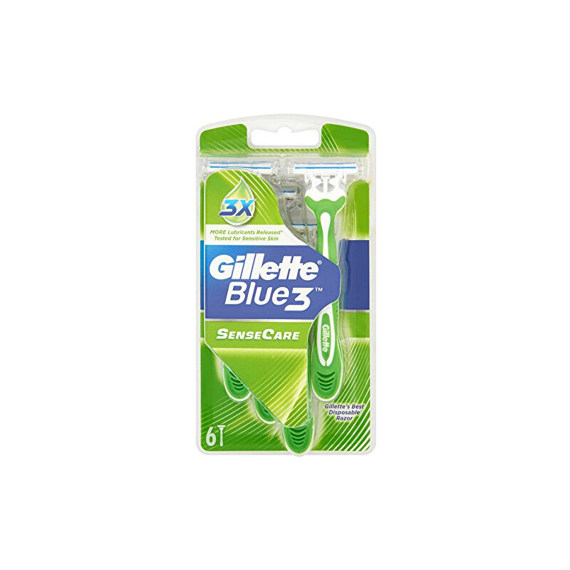 Gillette Pánská pohotová holítka Blue 3 Sensitive 5+1 ks ZDARMA