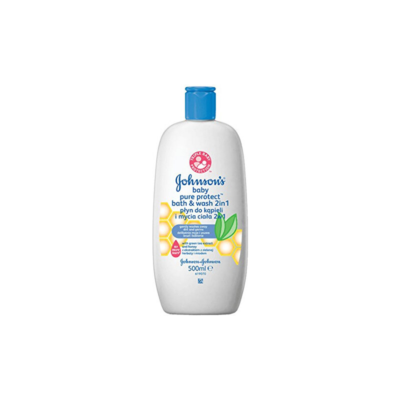 JOHNSON`S Baby Koupel a mycí gel Baby Pure Protect 500 ml