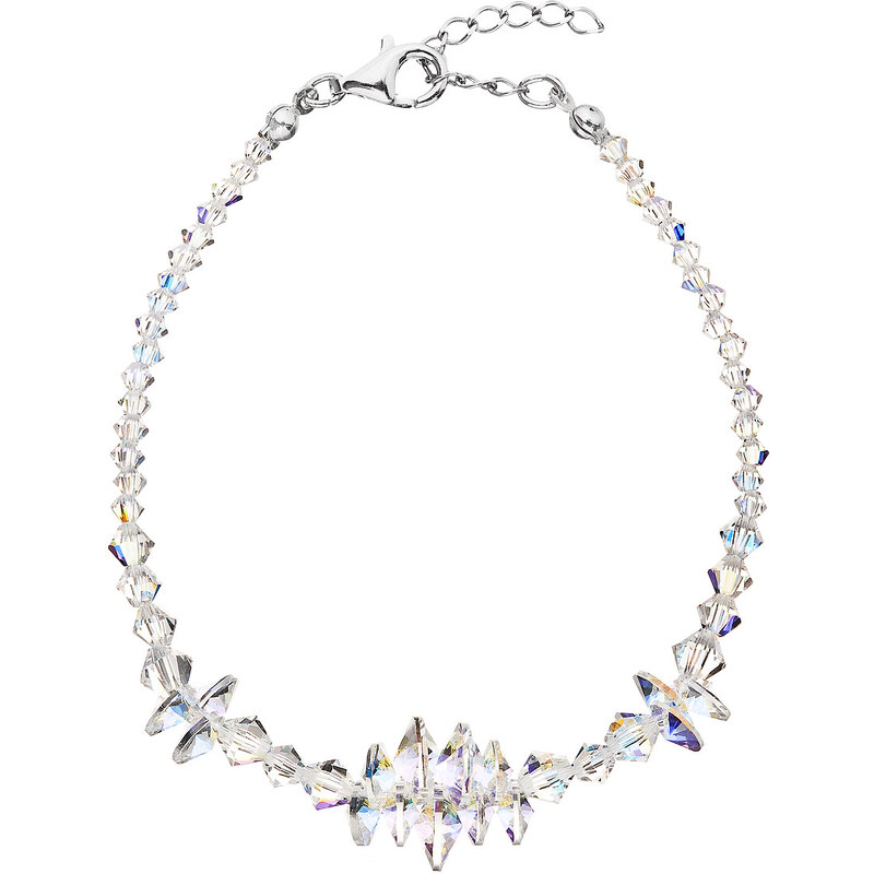 Stříbrný náramek se Swarovski krystaly AB efekt 33107.2 74170606
