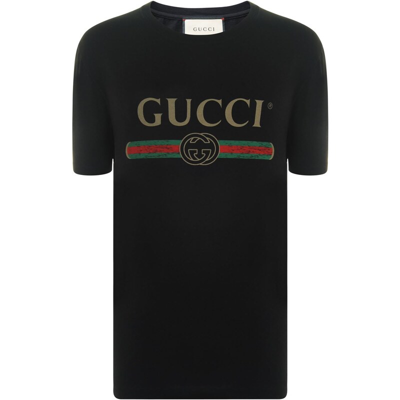 Tričko Gucci Distressed Fake Logo T Shirt - GLAMI.cz