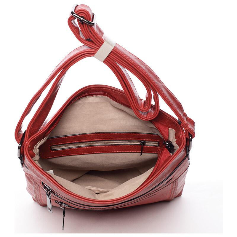 Moderní střední crossbody kabelka červená - Delami Karlie červená