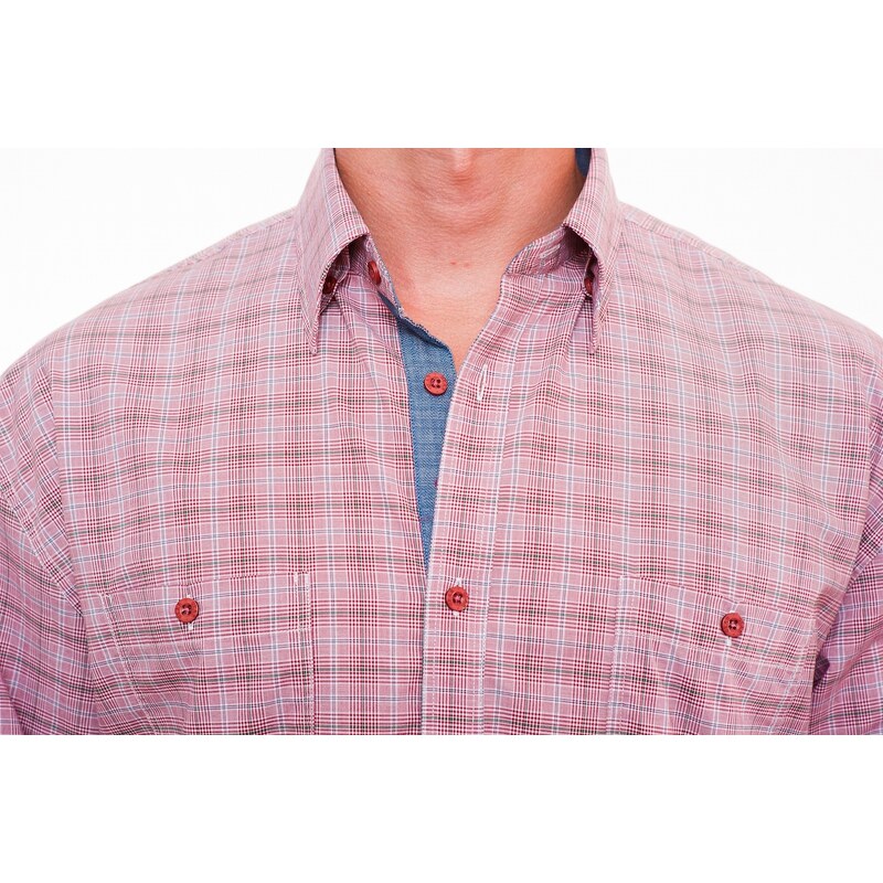 GEAR Mens Shirt Regular fit KADEN - red