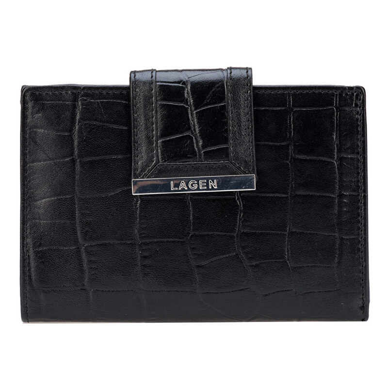 Lagen Dámská černá kožená peněženka Black 61174-1