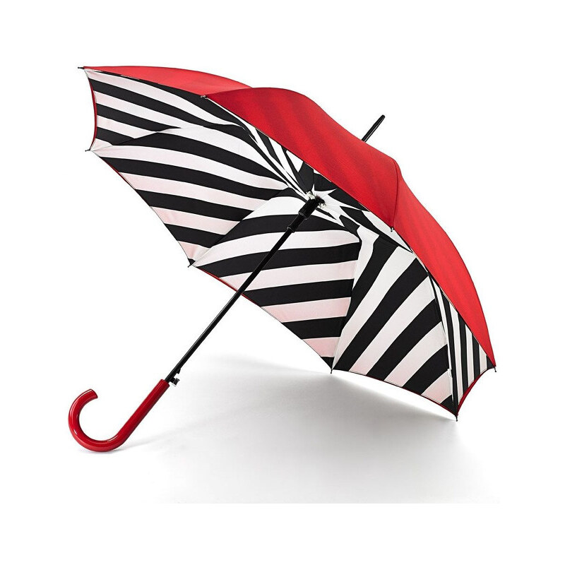 Fulton Dámský holový deštník Lulu Guinness LG Bloomsbury 2 Diagonal Stripe L723