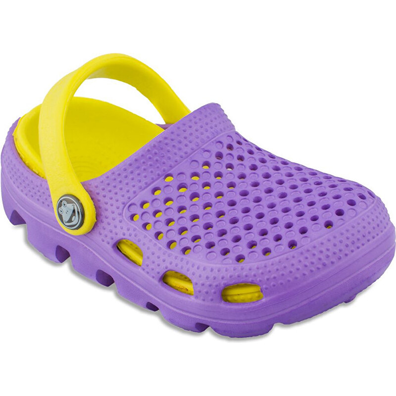 Coqui Dětské pantofle Bugy 6101 Lila/Yellow 100175