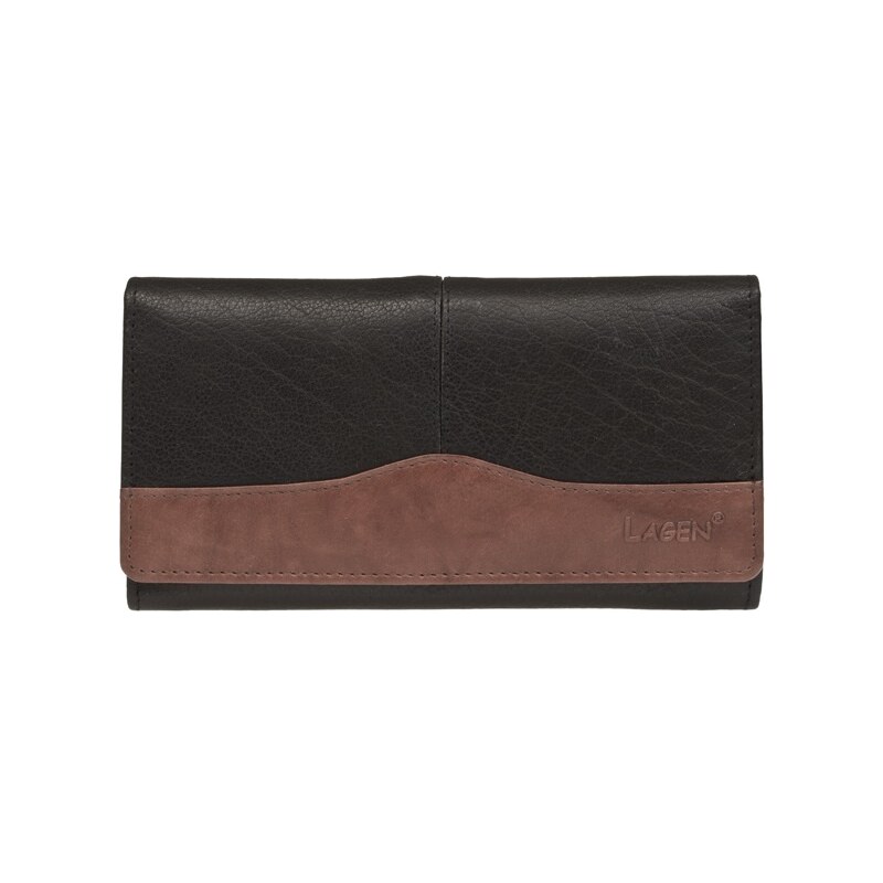 Lagen Dámská kožená peněženka Black/Brown PWL-367