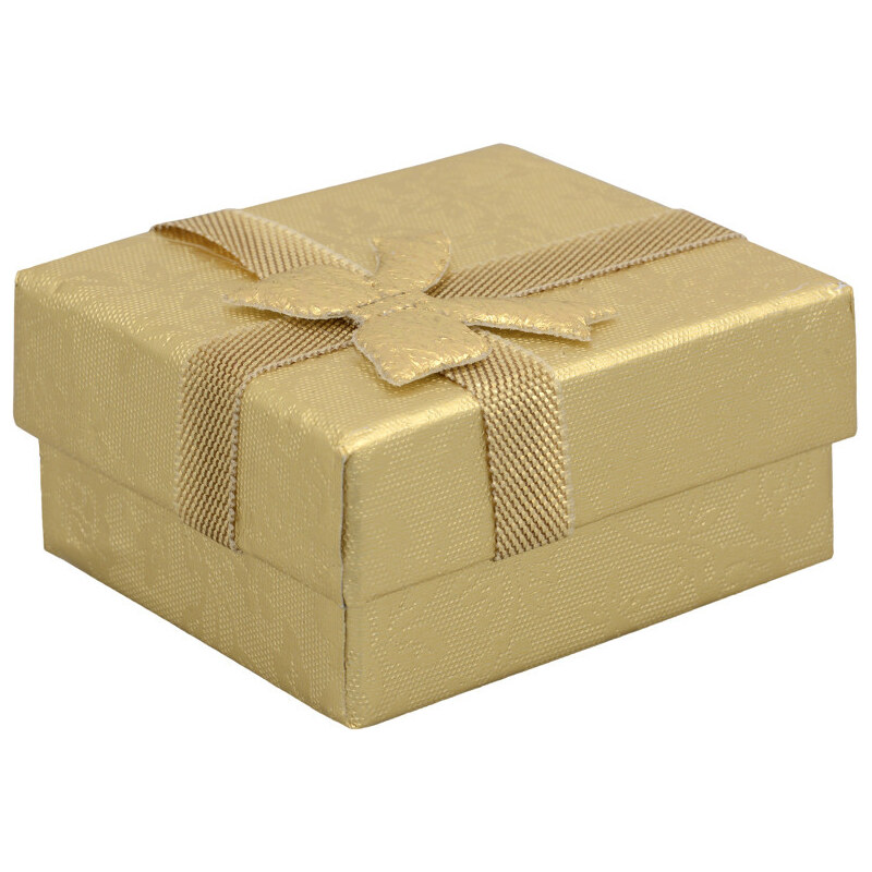 JK Box Dárková krabička na náušnice ve zlaté barvě RZ-1/AU