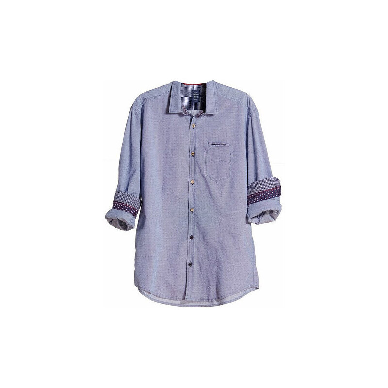 Edward Jeans Pánská košile Denim Shirts Light Blue 16.1.1.03.005
