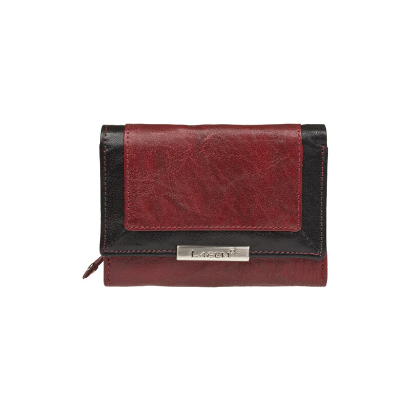 Lagen Dámská kožená červená peněženka R/B LN-1496