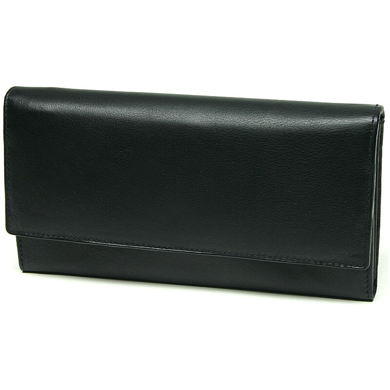 Lagen Dámská černá kožená peněženka Black V-40