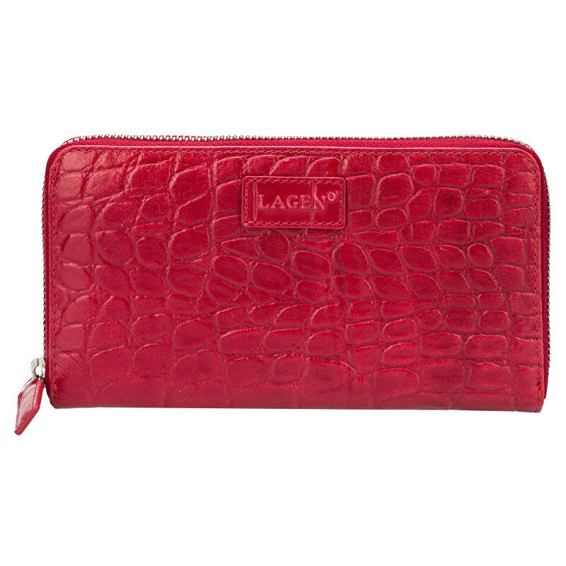 Lagen Dámská červená kožená peněženka Red 11227