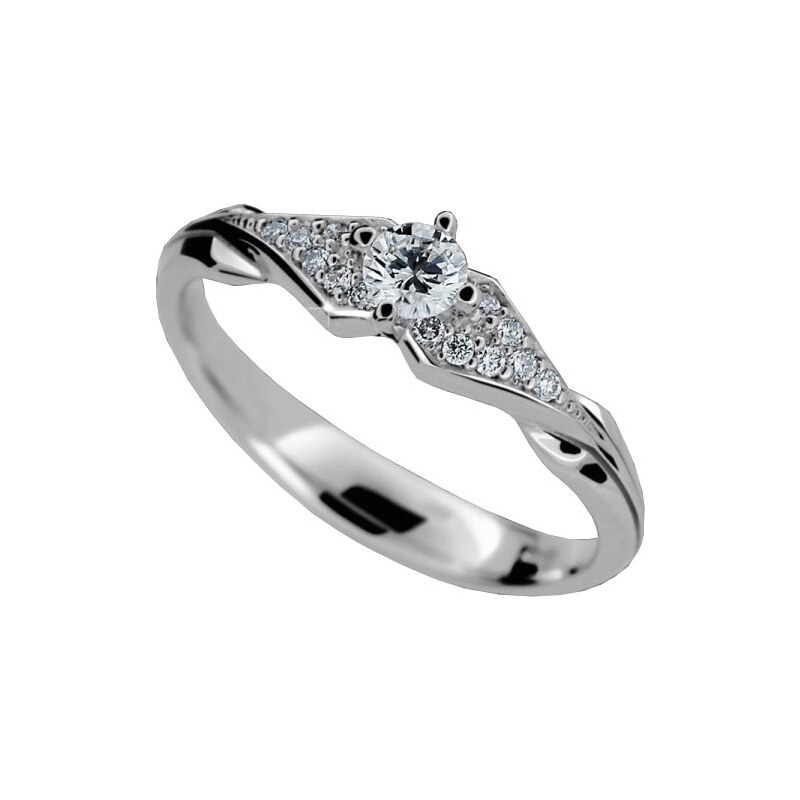 Danfil Luxusní zásnubní prsten s diamanty DF2104b
