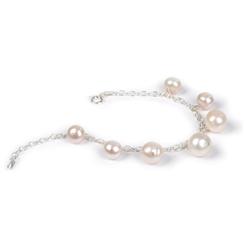 JwL Luxury Pearls Náramek z pravých bílých perel sJL0035