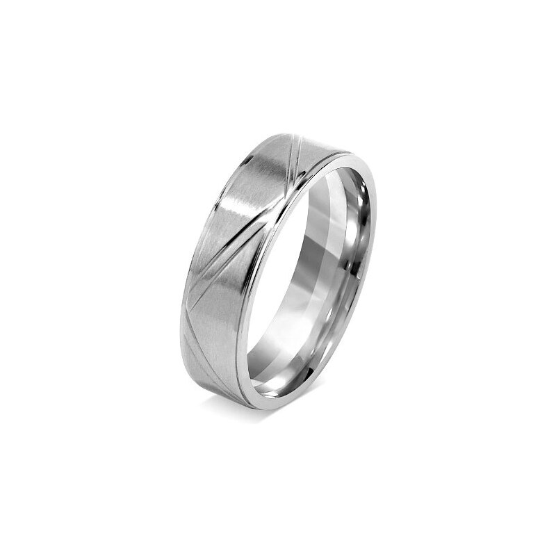 Silvego Snubní prsten pro muže a ženy z chirurgické oceli RRC0465