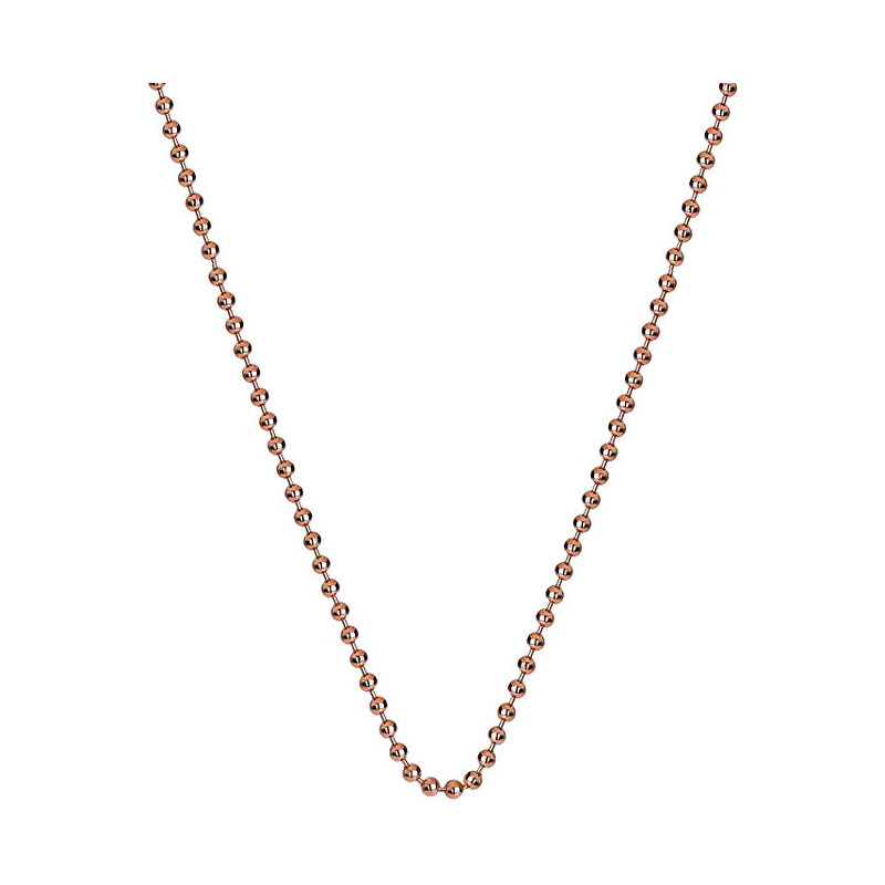 Hot Diamonds Stříbrný řetízek Emozioni Rose Gold Bead Chain 30 CH008