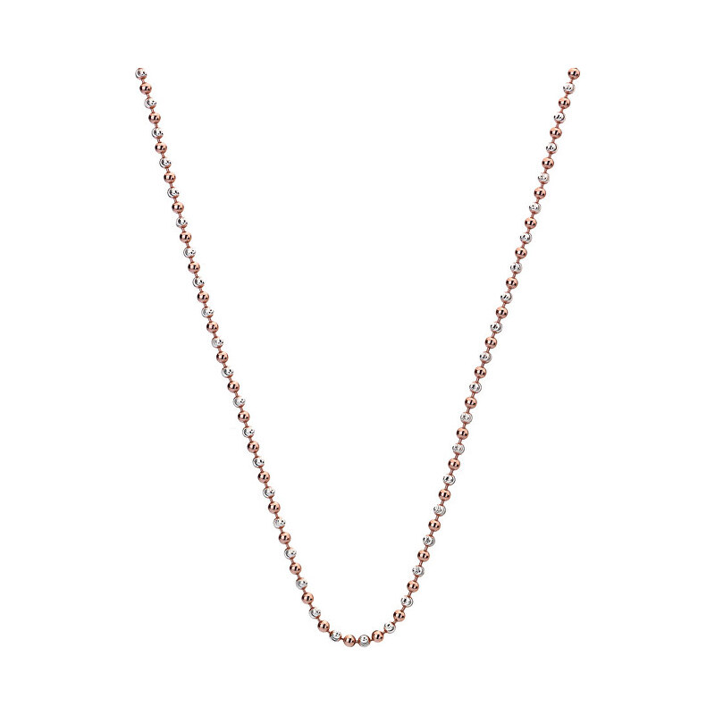 Hot Diamonds Stříbrný řetízek Emozioni Silver and Rose Gold Bead CH021