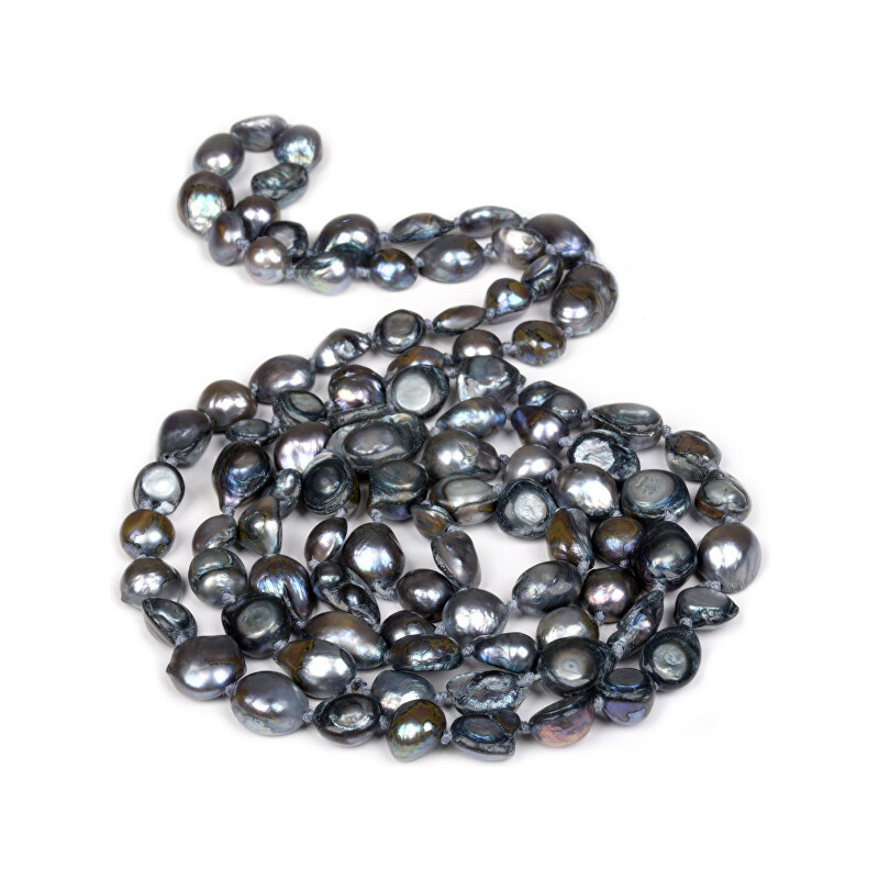 JwL Luxury Pearls Dlouhý perlový náhrdelník z modrých perel JL0048