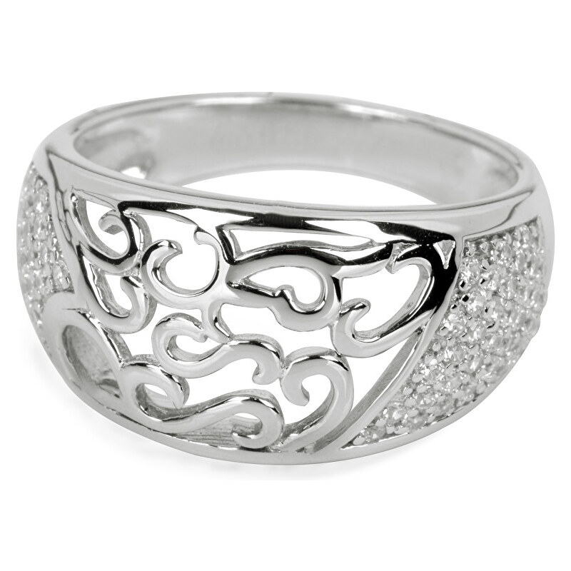 Silver Cat Stříbrný prsten s krystaly SC043
