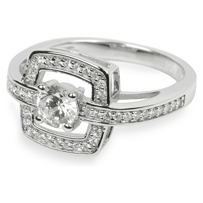 Silver Cat Stříbrný prsten s krystaly SC046