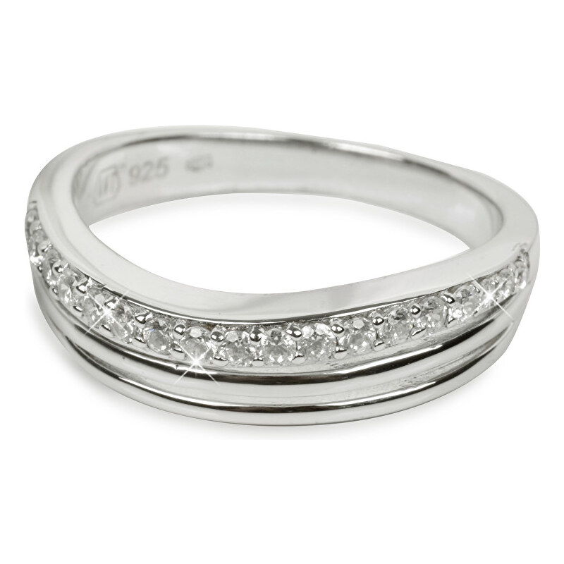 Silver Cat Stříbrný prsten s krystaly SC037