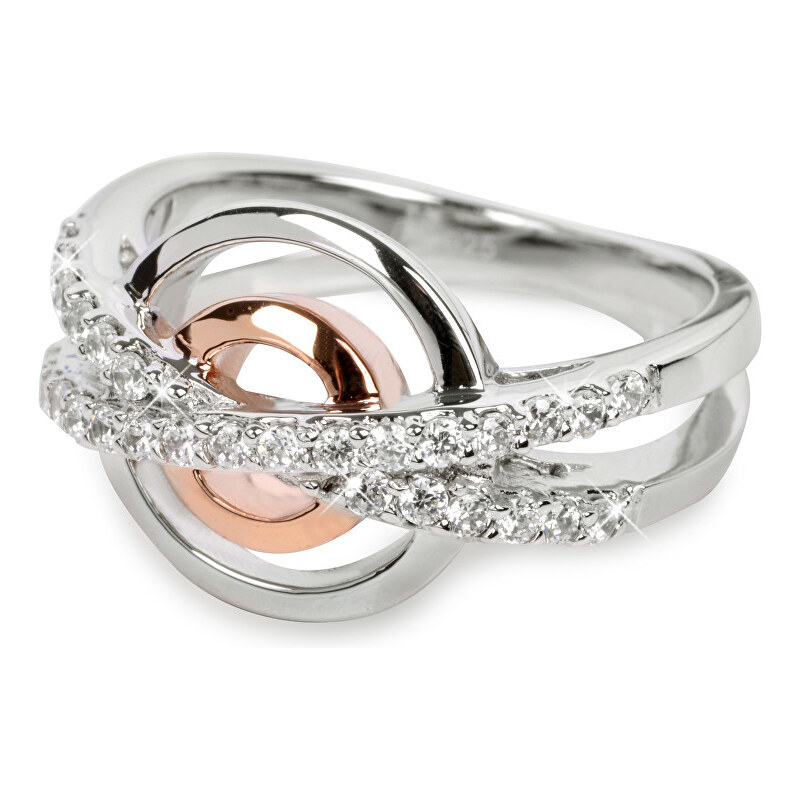 Silver Cat Stříbrný prsten s krystaly SC025