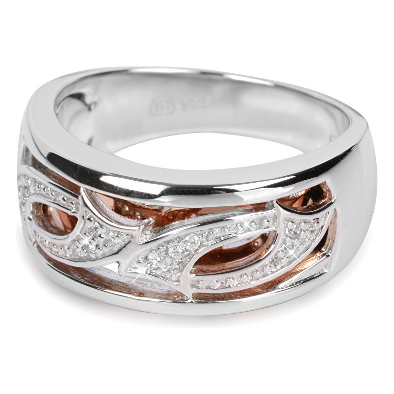 Silver Cat Stříbrný prsten s krystaly SC064