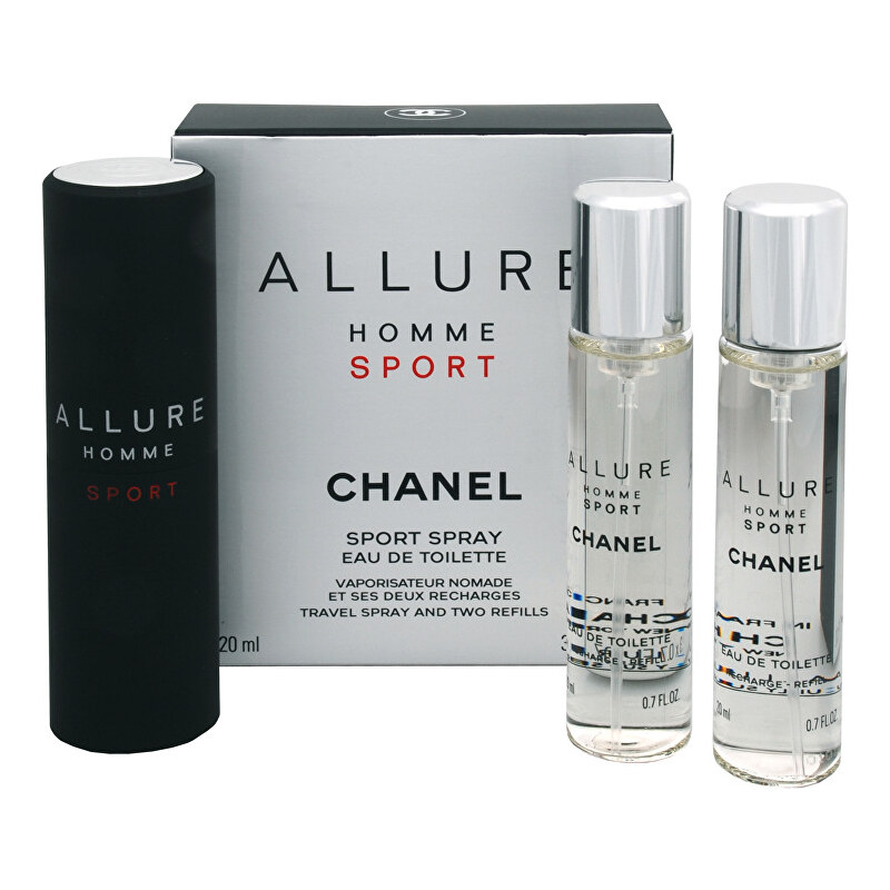 Chanel Allure Homme Sport - EDT 20 ml (plnitelný flakon) + náplň (2 x 20 ml)