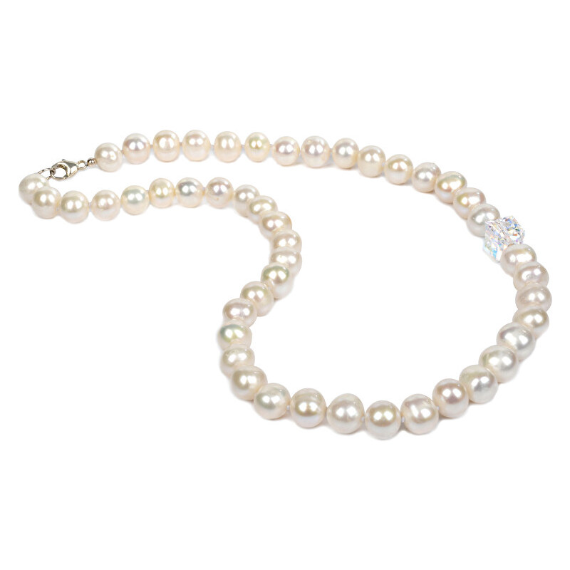 JwL Luxury Pearls Perlový náhrdelník s krystalem JL0051