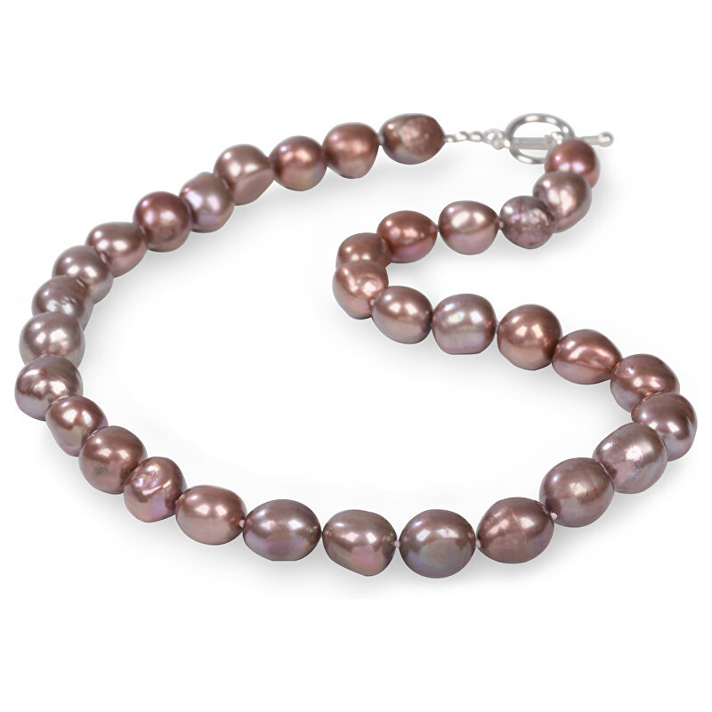 JwL Luxury Pearls Náhrdelník z velkých pravých perel v hnědém tónu JL0069